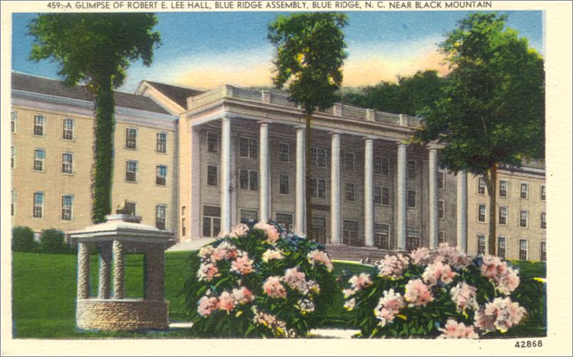 A Glimpse of Robert E Lee Hall, Blue Ridge Assembly, Blue Ridge NC, near Black Mountain apc459a01-f