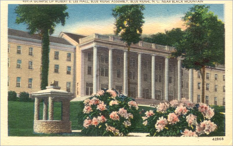 A Glimpse of Robert E Lee Hall, Blue Ridge Assembly, Blue Ridge NC, near Black Mountain apc459a02-f
