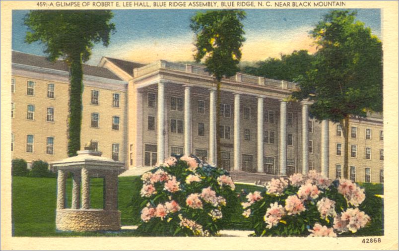 A Glimpse of Robert E Lee Hall, Blue Ridge Assembly, Blue Ridge NC, near Black Mountain apc459a03-f