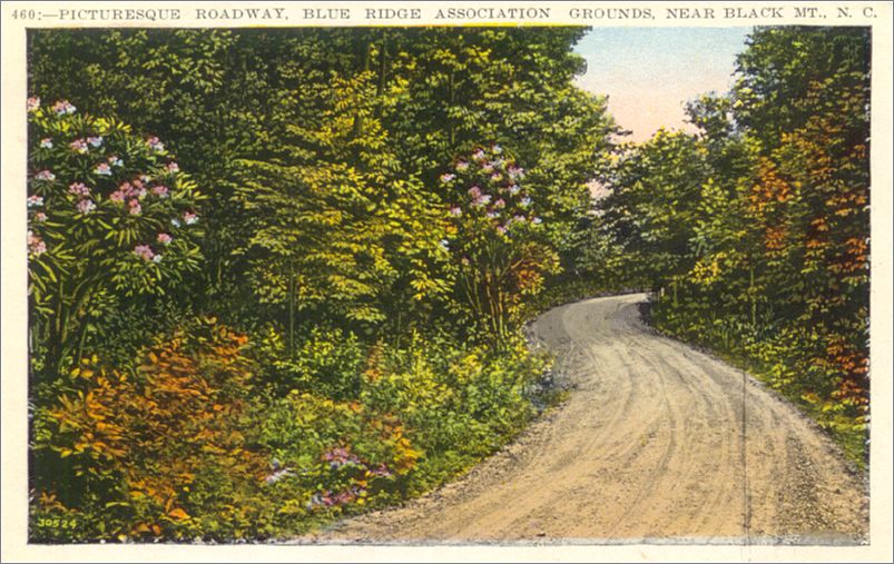 Picturesque Roadway, Blue Ridge Association Grounds, near Black Mt, NC apc460a01-f