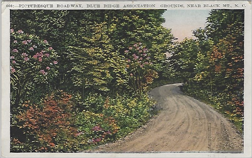 Picturesque Roadway, Blue Ridge Association Grounds, near Black Mt, NC apc460a02-f
