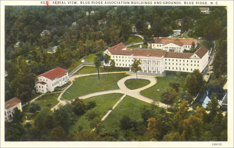 Aerial View, Blue Ridge Association Buildings and Grounds, Blue Ridge NC apc657a01-f