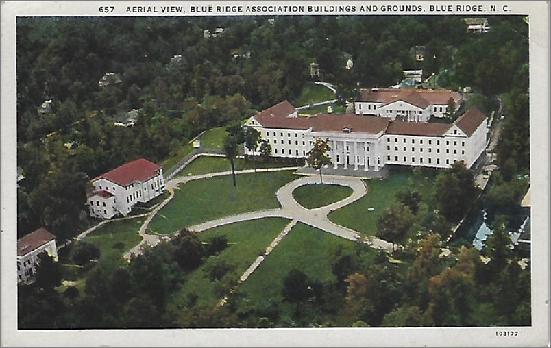Aerial View, Blue Ridge Association Buildings and Grounds, Blue Ridge NC apc657a04-f