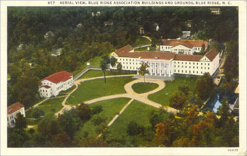 Aerial View, Blue Ridge Association Buildings and Grounds, Blue Ridge NC apc657b01-f