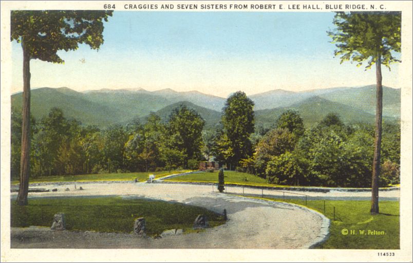 Craggies and Seven Sisters from Robert E Lee Hall, Blue Ridge NC apc684a01-f