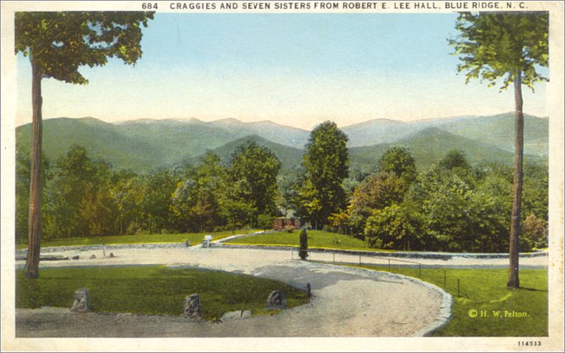 Craggies and Seven Sisters from Robert E Lee Hall, Blue Ridge NC apc684a02-f