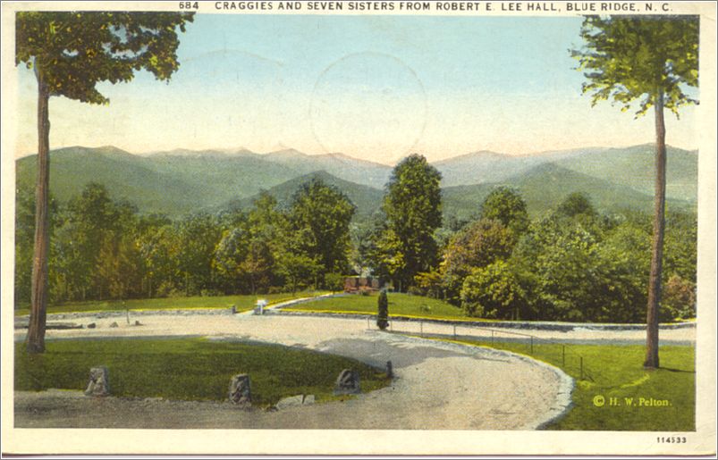 Craggies and Seven Sisters from Robert E Lee Hall, Blue Ridge NC apc684a03-f