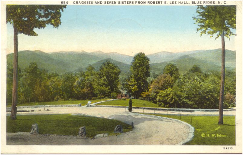 Craggies and Seven Sisters from Robert E Lee Hall, Blue Ridge NC apc684a04-f