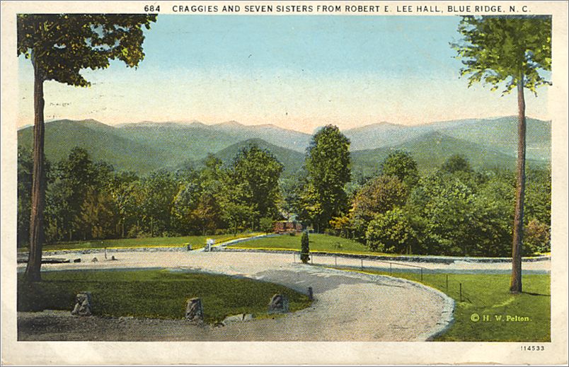 Craggies and Seven Sisters from Robert E Lee Hall, Blue Ridge NC apc684a05-f