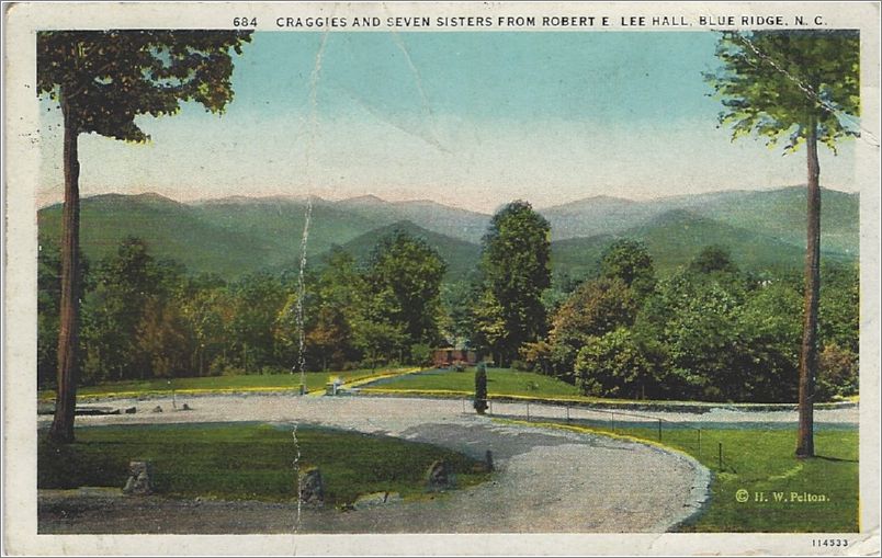 Craggies and Seven Sisters from Robert E Lee Hall, Blue Ridge NC apc684a06-f
