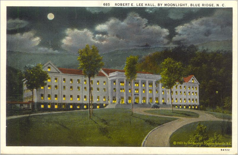 Robert E Lee Hall by Moonlight, Blue Ridge NC apc685a01-f