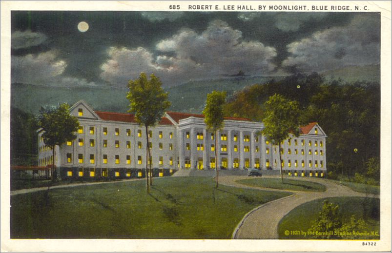Robert E Lee Hall by Moonlight, Blue Ridge NC apc685a02-f