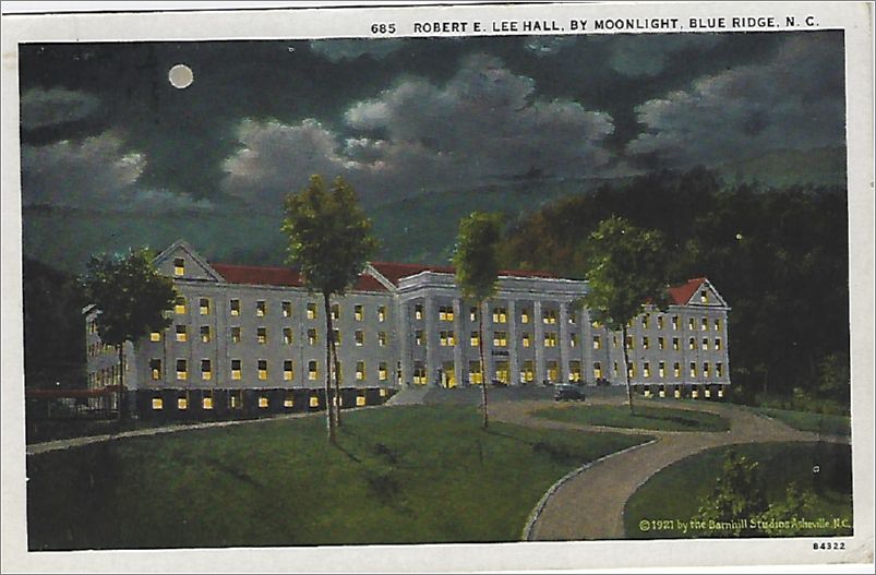 Robert E Lee Hall by Moonlight, Blue Ridge NC apc685a03-f