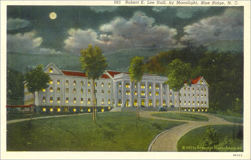 Robert E Lee Hall by Moonlight, Blue Ridge NC apc685b01-f