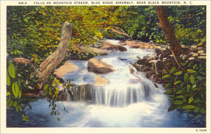 Falls of Mountain Stream, Blue Ridge Assembly, near Black Mountain NC apcbm08a01-f
