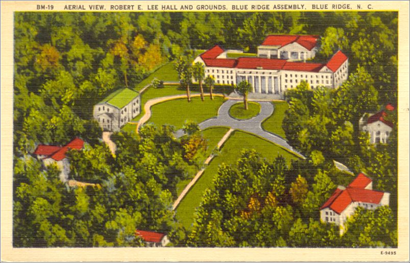 Aerial View, Robert E Lee Hall and Grounds, Blue Ridge Assembly, Blue Ridge NC apcbm19b01-f