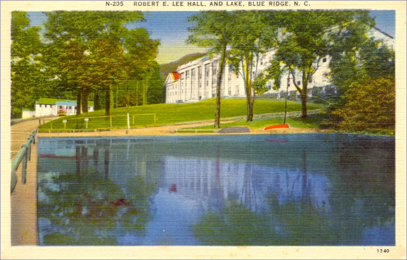 Robert E Lee Hall and Lake, Blue Ridge NC apcn205a01-f
