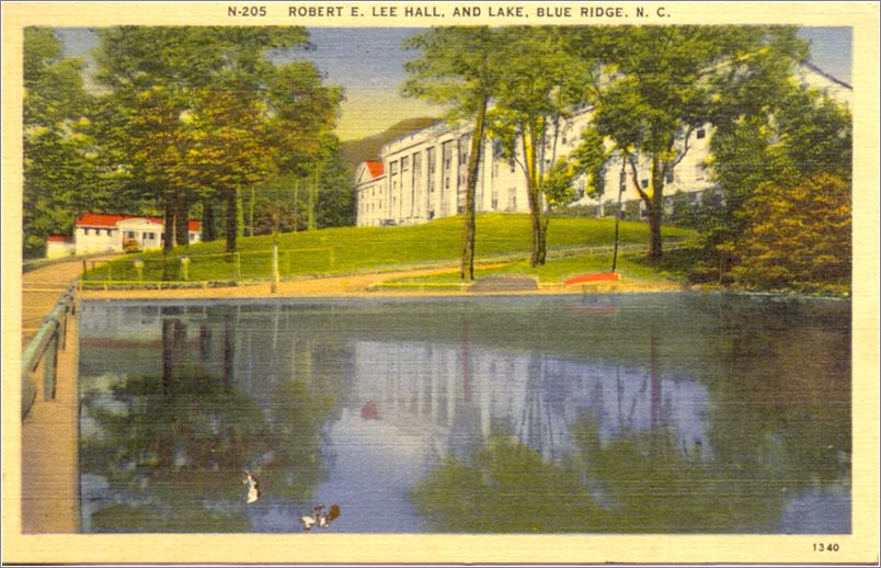 Robert E Lee Hall and Lake, Blue Ridge NC apcn205b01-f