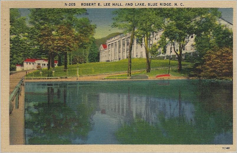 Robert E Lee Hall and Lake, Blue Ridge NC apcn205b02-f