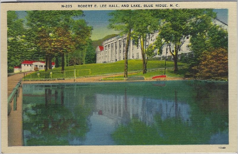 Robert E Lee Hall and Lake, Blue Ridge NC apcn205b03-f