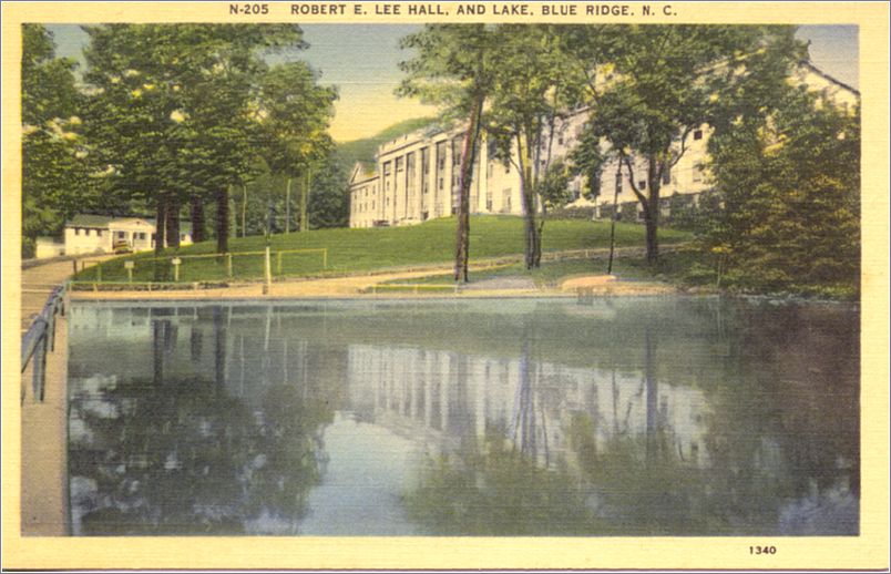 Robert E Lee Hall and Lake, Blue Ridge NC apcn205c01-f