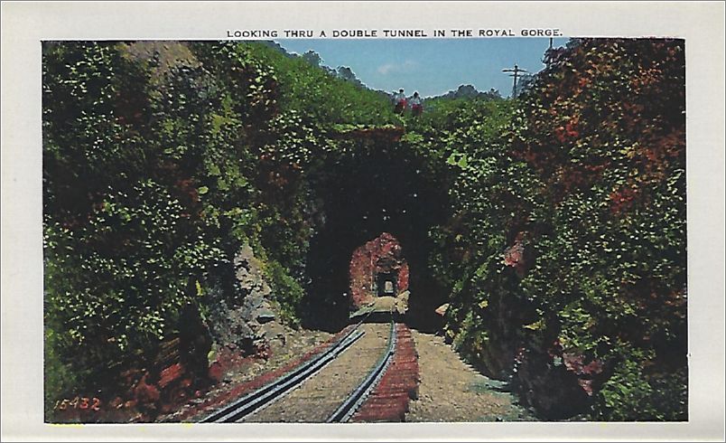    Looking thru a Double Tunnel in the Royal Gorge apcxf001a01-18