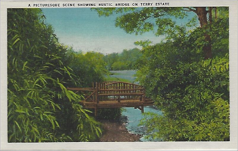    A Picturesque Scene showing Rustic Bridge on Terry Estate apcxf002a01-17