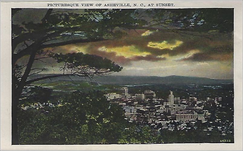    Picturesque View of Asheville NC at Sunset apcxf004a01-04