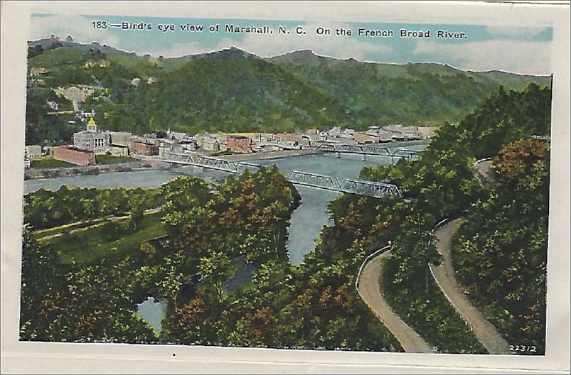    (183) Bird's eye view of Marshall, NC on the French Broad River apcxf004a01-16
