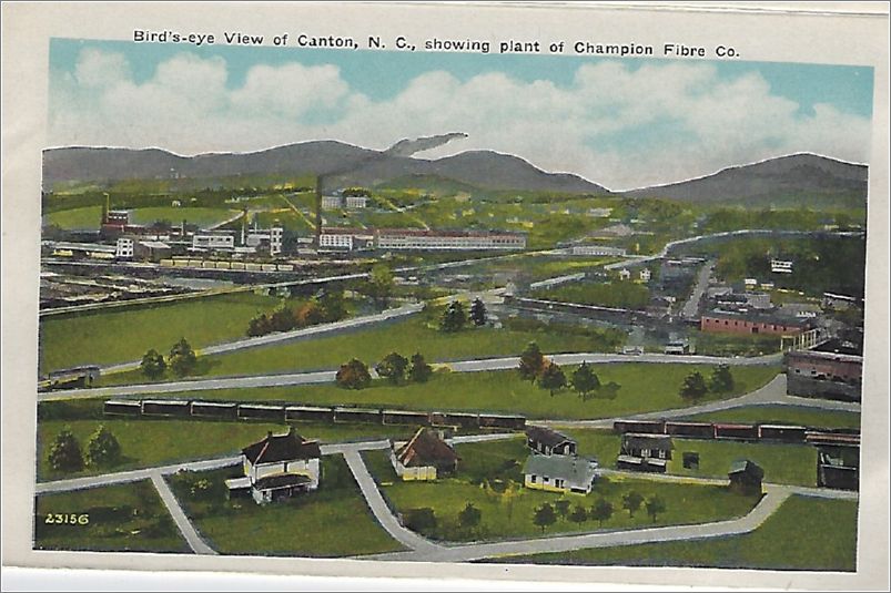    Bird's-eye view of Canton NC, showing plant of Champion Fibre Co. apcxf004a01-19