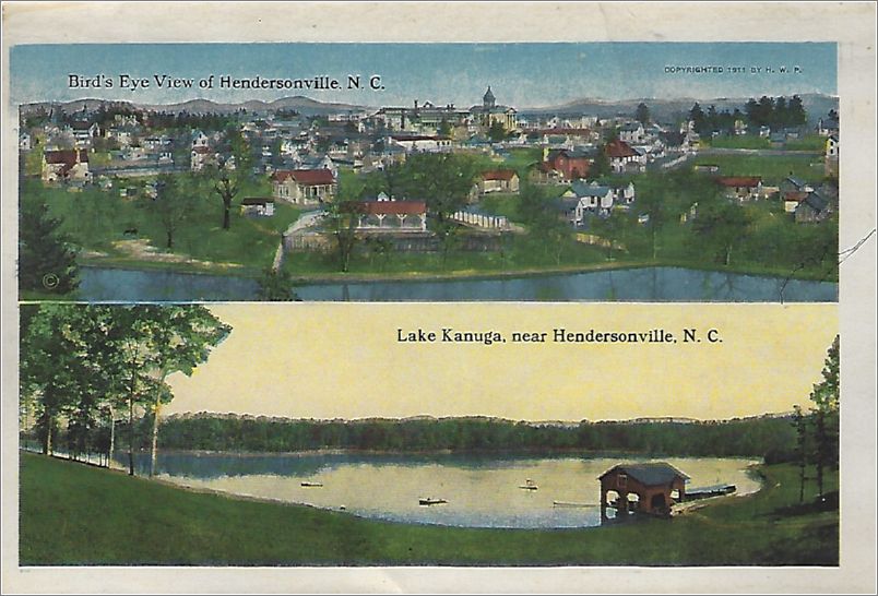   Bird's Eye view of Hendersonville NC / Lake Kanuga, near Hendersonville NC bbcxf002a01-03