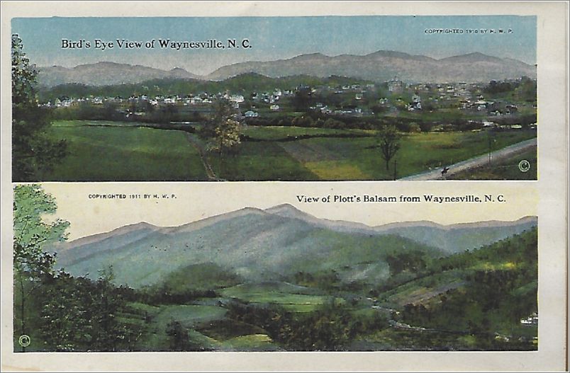   Bird's Eye view of Waynesville NC / View of Plott's Balsam from Waynesville NC bbcxf002a01-04
