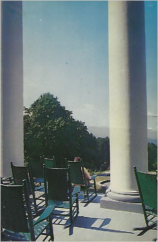 View from Robert E Lee Hall, Main Building and Hotel at Blue Ridge Assembly, Blue Ridge North Carolina ck044824a01-f