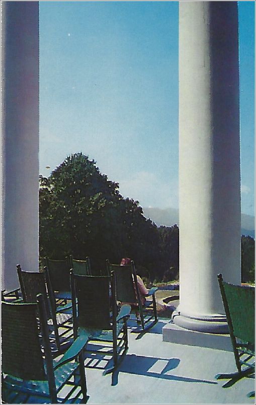 View from Robert E Lee Hall, Main Building and Hotel at Blue Ridge Assembly, Blue Ridge North Carolina ck044824a02-f