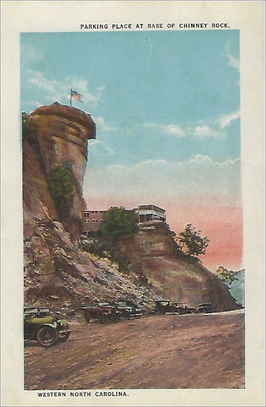    Parking Place at Base of Chimney Rock, Western North Carolina hmcxf001a01-10