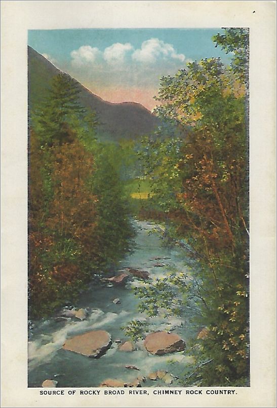    Source of Rocky Broad River, Chimney Rock Country hmcxf001a01-11
