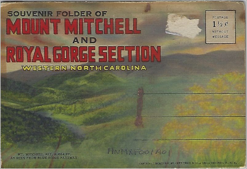 (folder) Souvenir Folder of Mount Mitchell and Royal Gorge Section Western North Carolina (18 cards / 0 BR) hnmxf0001a01-01