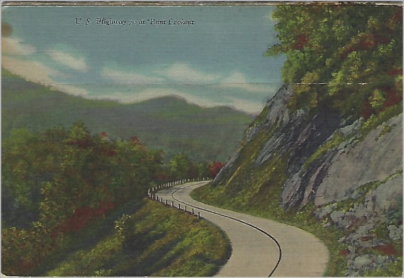    (back of folder) US Highway 70 at Point Lookout hnmxf0001a01-02