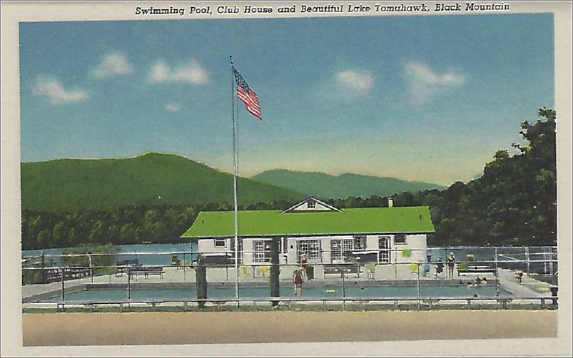    Swimming Pool, Club House and Beautiful Lake Tomahawk, Black Mountain hnmxf0001a01-04