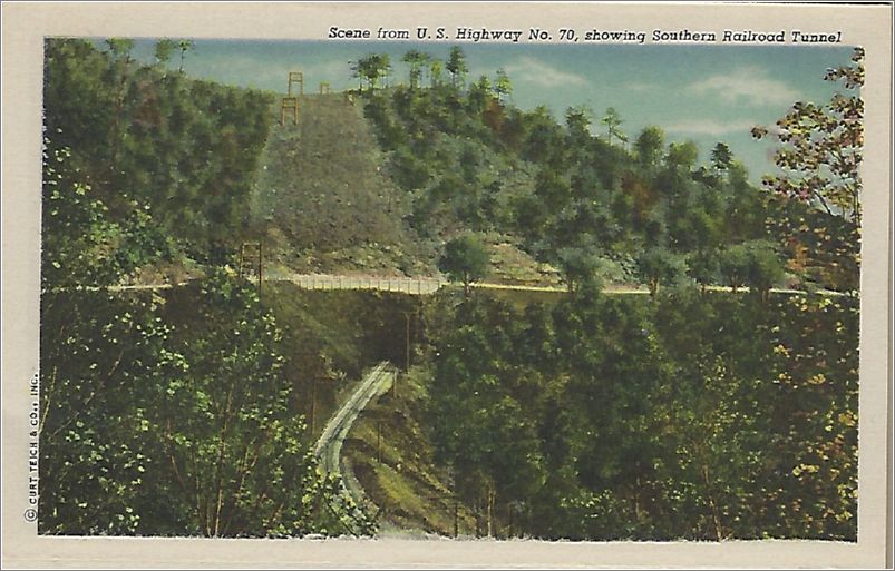    Scene from US Highway No. 70, showing Southern Railroad Tunnel hnmxf0001a01-16