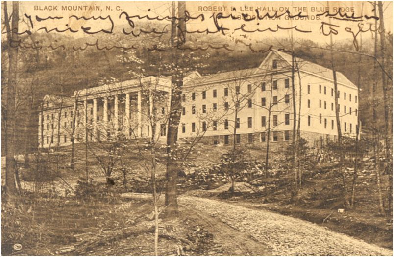Robert E Lee Hall on Blue Ridge Association Grounds, Black Moutain NC (conference dates on back) hwp011a03-f