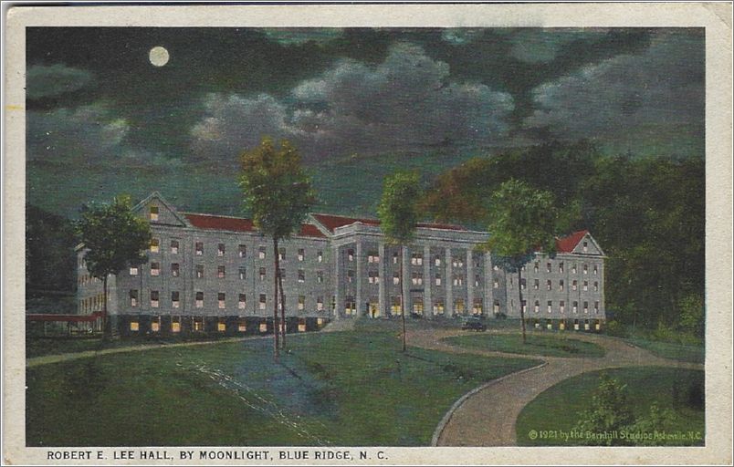 Robert E Lee Hall by Moonlight, Blue Ridge NC spc0b643a04-f