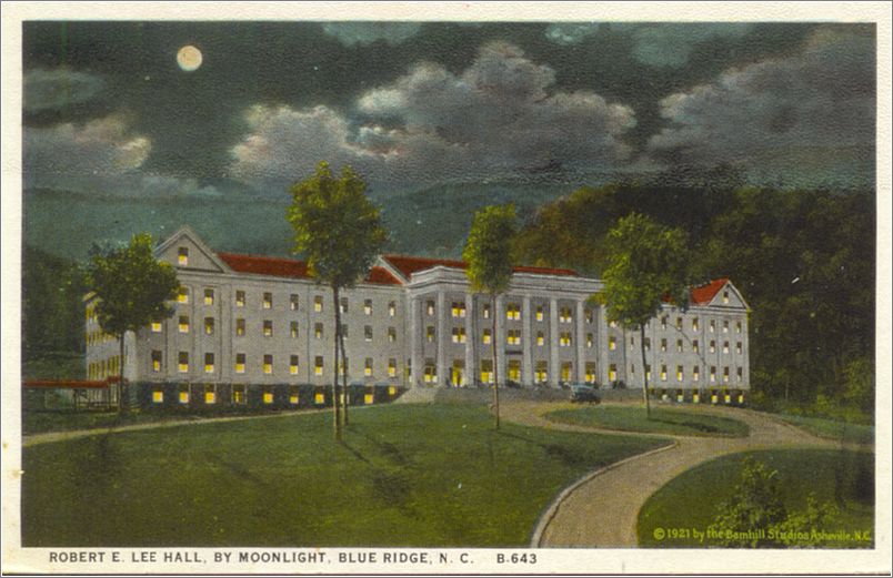 Robert E Lee Hall by Moonlight, Blue Ridge NC spcb643a02-f