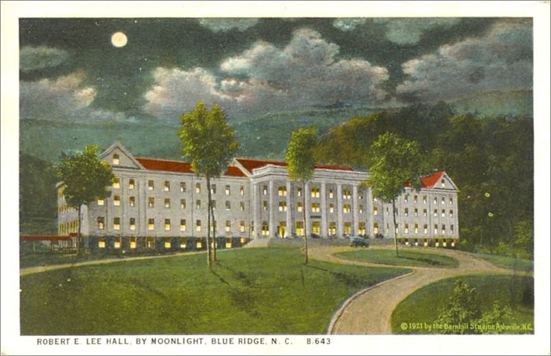 Robert E Lee Hall, by Moonlight, Blue Ridge NC spcb643a03-f