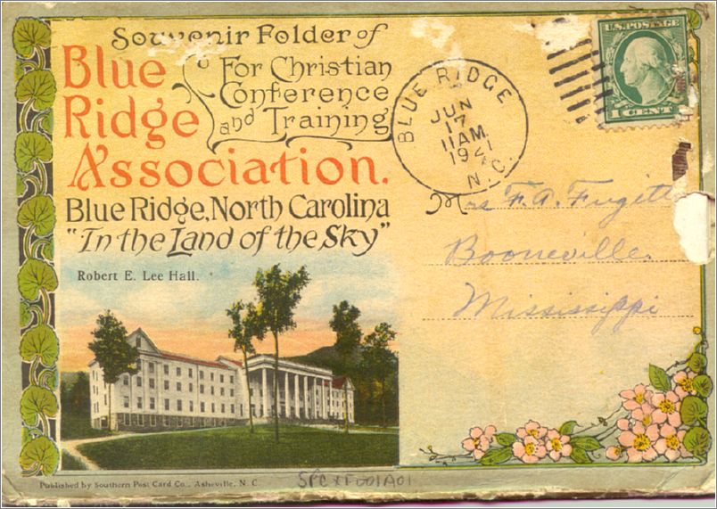 (folder) Souvenir Folder of Blue Ridge Association for Christian Conference and Training, Blue Ridge North Carolina, 