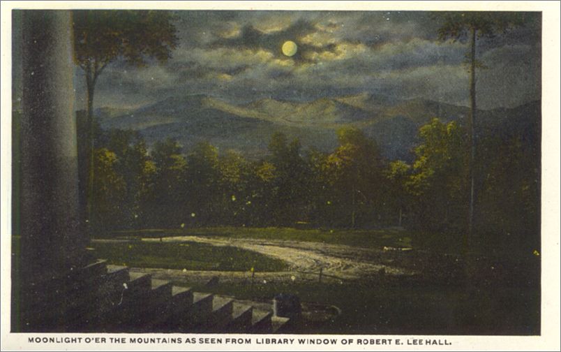    Moonlight O'er the Mountains as see from Library Window of Robert E Lee Hall spcxf001a01-08