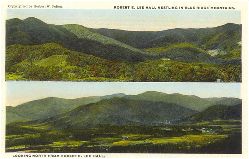    Robert E Lee Hall nestling in Blue Ridge Mountains / Looking North from Robert E Lee Hall spcxf001a01-11