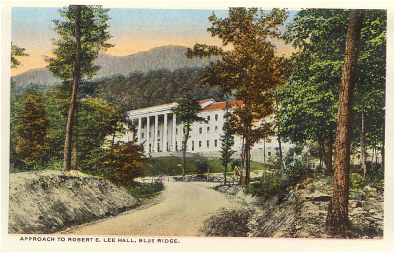    Approach to Robert E Lee Hall, Blue Ridge spcxf002a01-04
