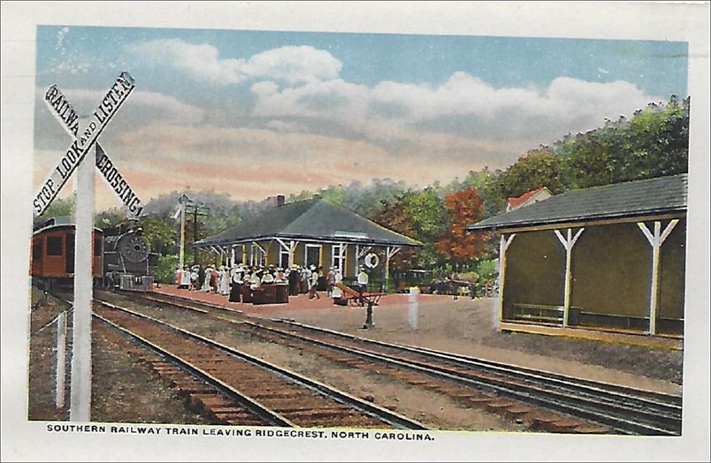    Southern Railway Train leaving Ridgecrest, North Carolina spcxf002a01-16