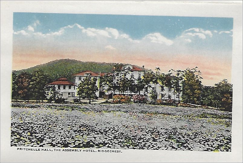    Pritchelle Hall, the Assembly Hall, Ridgecrest (note Pritchell is spelled with an 